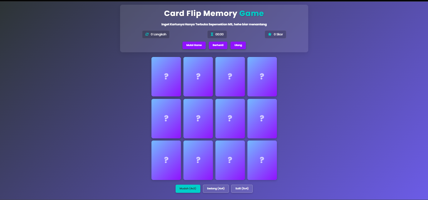 Card Flip Memory Game